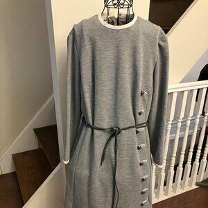 Vintage Gray Wool Dress